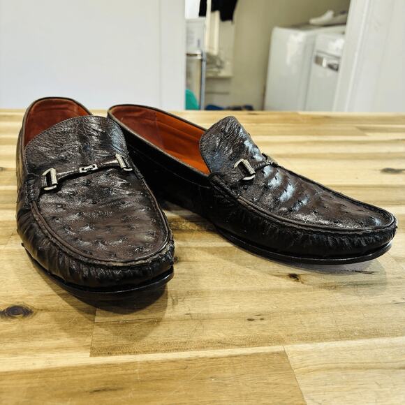 Mezlan Slip On Loafers Dress Shoe in Cognac Brown with New Handmade Soles main image 7